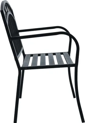 Obrázek produktu pro vidaXL Zahradní lavička 125 cm černá ocel