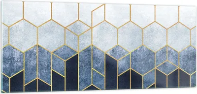 Produktbild von Bilder auf glas - Einteilig - Abstraktion Figuren Geometrisch - 100x40cm - Glasbilder - Wandbilder - Bilder - Wanddekoration aus Glas - Glas Bilder - Wandbild auf Glas - GAB100x40-5135