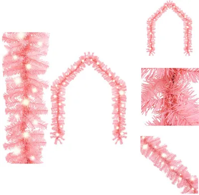 Produktbild von vidaXL Weihnachtsgirlande mit LED 10 m Rosa -  Weihnachtsbeleuchtung