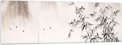 Produktbild von Bilder auf glas - Bambus schwarz China - 160x50cm - Glasbilder - Wandbilder - Kunstdruck - zum Aufhängen bereit - Wanddekoration aus Glas - Glas Bilder - Wandbild auf Glas - Einteilig - GAB160x50-3116