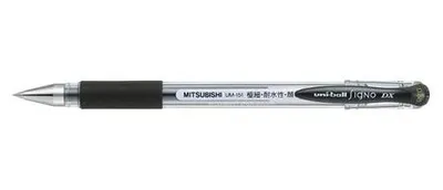 Obrázek produktu pro Gelové pero, 0,38 mm, s víčkem, značky UNI, model "UM-151 Signo DX", barva černá