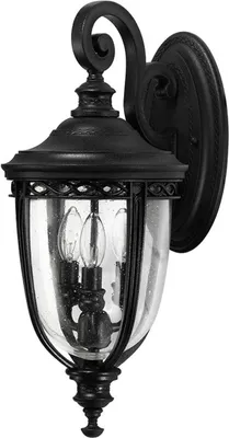 Produktbild von Elstead English Bridle Außen-Wandleuchte E14 3-fach 50cm Schwarz IP44