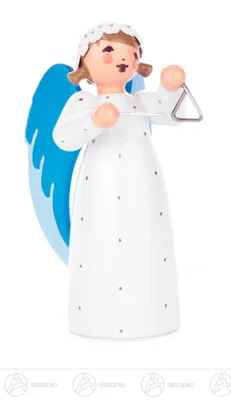 Produktbild von Engel mit Triangel stehend  Höhe ca 7 cm NEU