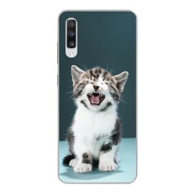 Produktbild von MuchoWow® Handyhülle Schutzhülle Hülle für Samsung Galaxy A70 Katze - Kätzchen - Miau Silikon Softcase Handy Hülle - Schutzhaube