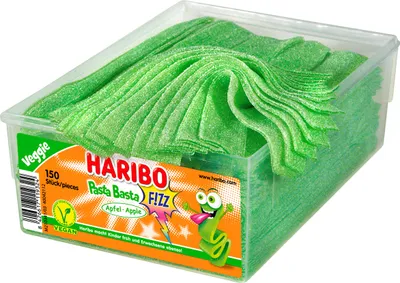 Produktbild von Haribo Pasta Basta Apfel Sour mit saurem Fruchtgeschmack Veggie 1125g