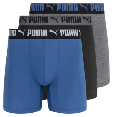 Produktbild von Puma Herren 3 Pack Athletic Fit Boxer Briefs Retroshorts, Stern Saphir, Large