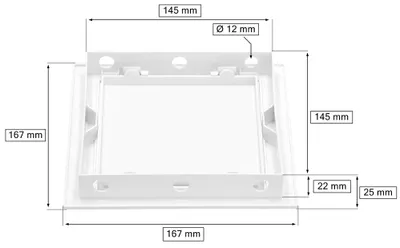 Produktbild von KOTARBAU® Revisionstür Revisionsklappe 15x15 cm zum Lackieren Schnappverschluss Revitür  Inspektionstür Zugangstür Wartungsklappe Serviceklappe Trockenbau Reinigungsklappe Kunststoff Weiß