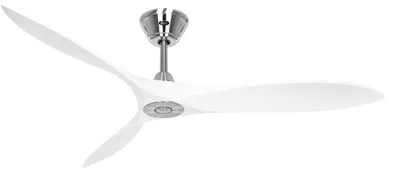 Immagine prodotto di Ventilatore da soffitto a risparmio energetico con telecomando Eco Airscrew 152 cm Cromo / Bianco