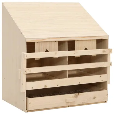 Produktbild von "Winter Sale"Legenest für Hühner 2 Fächer 63x40x65 cm Massivholz Kiefer - Sonstiges Kleintierzubehör - clorisNeu8566730