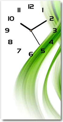Produktbild von Wanduhr aus Glas – 30x60 cm - Glasbild - Glasuhr - Gehärtetes Glas -Wellenabstraktion
