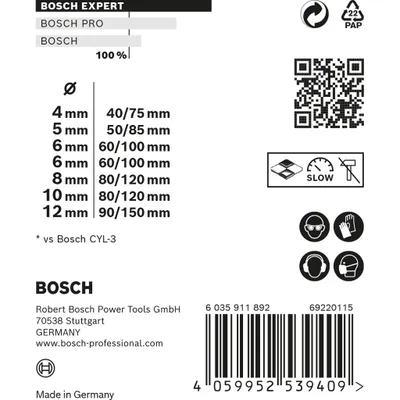 Zdjęcie produktu dla Zestaw wierteł Bosch CYL-9 MC 7 szt. EXPERT