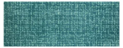 Produktbild von Akzente FEEL Feel-Checker Plate Aqua, 80 x 200 cm, rutschfest, kuschlig weich, für Badezimmer, Fußbodenheizung geeignet, PVC-frei,  EU