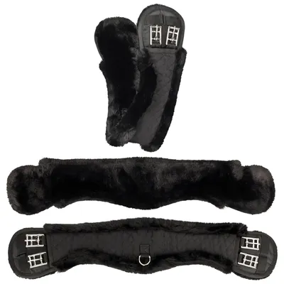 Obrázok produktu pre Anatomický mesačný podväzok Equinate so syntetickou jahňacinou 60 cm čierny