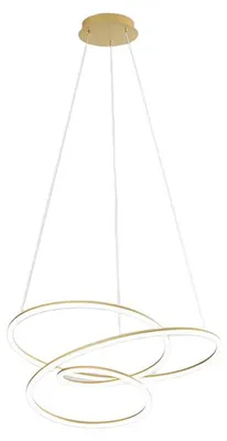 Produktbild von SPIRA LED-Hängeleuchte aus gebürstetem goldfarbenem Metall 96W
