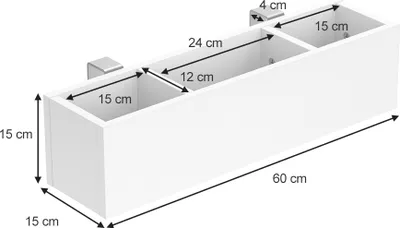 Produktbild von Kinderbettregal Vitalispa  Weiß 60 x 15 cm, Model 33412