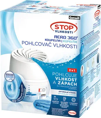 The image shows the packaging of a humidity absorber product.