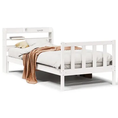 Obrázek produktu pro vidaXL Postel z masivu bez matrace bílá 75x190 cm borovice