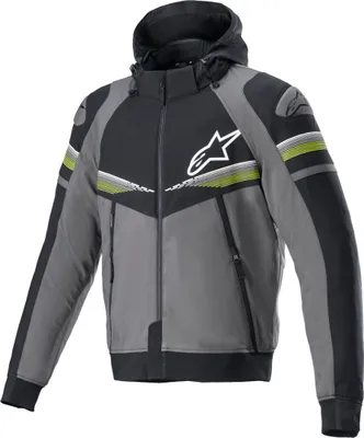 Image de Hoodie moto Alpinestars Sektor V2, gris/noir/jaune, S