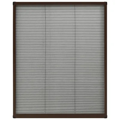 Immagine prodotto di vidaXL Zanzariera plissettata per finestre in alluminio marrone 80x100 cm