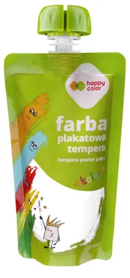 Produktbild von Temperafarbe im Sachet 100 ml Happy Color weiß