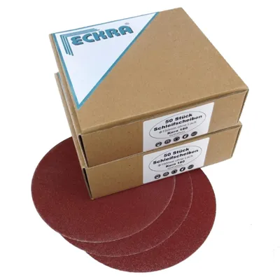 Produktbild von 100 ECKRA Schleifscheiben 150 mm ungelocht kletthaftend Korn 40-220 Set