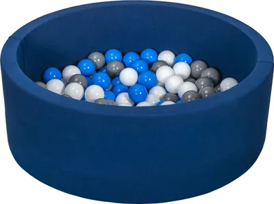 Produktbild von Bällebad Spielplatz + 150 Bälle marineblau weiß, blau, grau