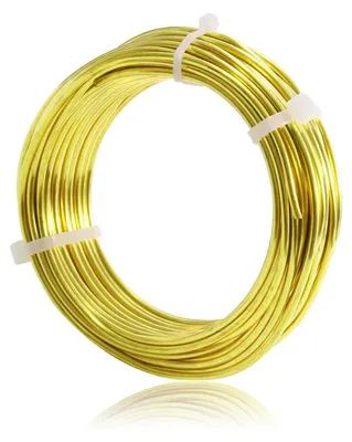 Messingdraht 2 mm x 10 m Gold für Schmuck & DIY