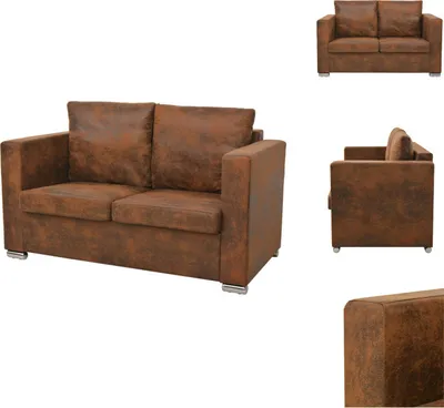 Productafbeelding van vidaXL 2-persoonsbank, 137 x 73 x 82 cm, kunstleer - Banken