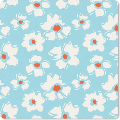 Produktbild von MuchoWow® Mauspad Mousepad Aquarell - Blumen - Muster 20x20 cm - Mousepads - Maus Mat - Pad - Mausunterlage - Desk Mat - Bureauartikeln