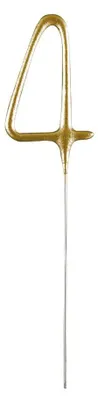Produktbild von Wunderkerze gold Zahl 4