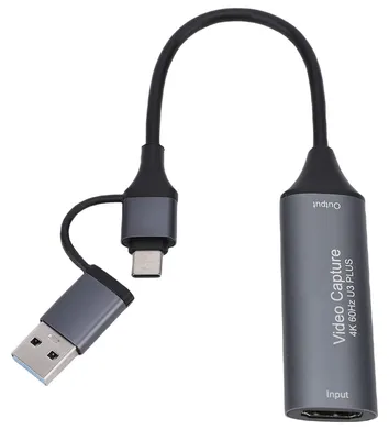 Produktbild von Video-Capture-Karte 4K HD zu USB C und A Low Latency USB 3.0 Sound Video-Capture-Karte für Streaming, Konferenzen, Unterricht und Gaming
