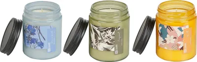Image de 3 bougies parfumées au soja Bergamote/ Vanille/ Lavande Fruity Bloom Lumarko !