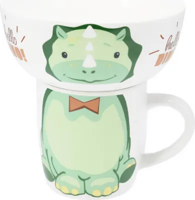 Produktbild von Geschenkset für Kinder: Porzellanschale und -becher, 600 ml + 360 ml, 2er-Set