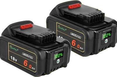 Immagine prodotto di Batteria ricaricabile, capacità 6 Ah, tensione 18 V, tipo agli ioni di litio, 2 batterie da 6 Ah