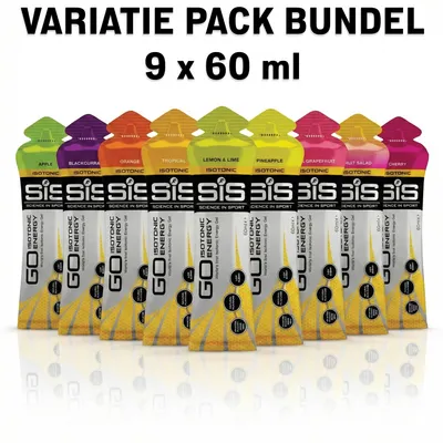 Productafbeelding van Science in Sport GO Isotone Energie Gel – Assortiment – 9 x 60 ml