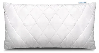 Produktbild von SCHIESSER Kopfkissen Hygge | Gesteppt | Mikrofaserbezug, Füllung aus silikonisierter Polyester-Hohlfaser | Weich & Atmungsaktiv | Waschbar bei 60 °C | 80x80 cm | Weiß