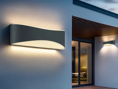 Produktbild von LED Außenwandleuchten KONDA im 2er SET mit Up-& Downbeleuchtung, anthrazit ALU