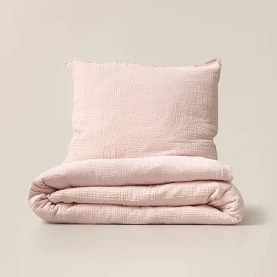 Produktbild von Petite Amélie Bettwäsche-Set – 120x150 cm – Musselin-Baumwolle – Rosa