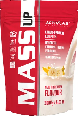 Obrázek produktu pro Activlab Mass Up 3000g Sacharidy Kreatin Taurin - Banán