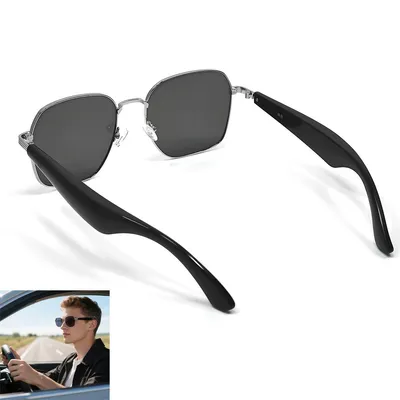 Produktbild von Bluetooth-Sonnenbrille mit Übersetzung, Echtzeit-Translator und UV400-Schutz für freihändiges Tragen