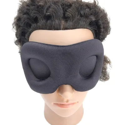 Produktbild von Umisleep 2024 Gewichtet Schlafmaske für Herren & Frauen, 3D Augenmaske Schlafmaske für Druckentlastung, 100% Lichtblockierende Schlafbrille mit verstellbarem Gurt für Reisen, Yoga, 120 g, Schwarz