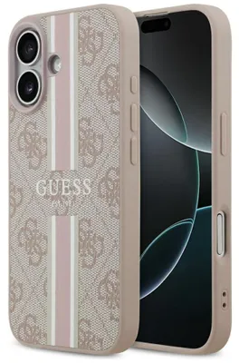 Immagine prodotto di Custodia GUESS per iPhone 17, Guess Hardcase 4G Printed Stripes con MagSafe, rosa