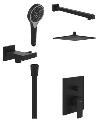 Produktbild von Villeroy & Boch Taro Duschsystem mit Brausehalter, Handbrause und UP-Einhebel-Armatur