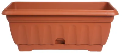 Immagine prodotto di Vasi da balcone con serbatoio integrato - 60 cm, colore legno