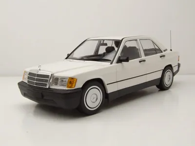 Produktbild von Mercedes 190E W201 1982 weiß Modellauto 1:18 Minichamps