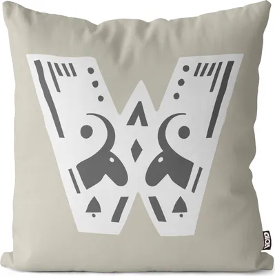 Produktbild von VOID W Dekorative Buchstaben Kissenbezug Kissenhülle Sofakissen Kissen Deko Outdoor-Kissen Dekokissen