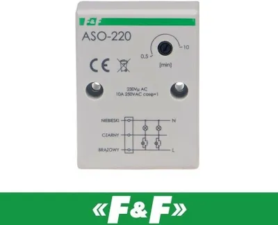 Obrázok produktu pre F&F ASO-220 Schodiskový časovač Schodiskový časovač osvetlenia Pripojovací kábel 230V 10A