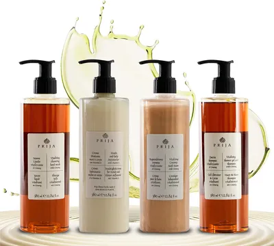 Image de XL ginseng set - 4 x 380 ml - 1x crème pour les mains et le corps - shampoing revitalisant pour la peau et les cheveux - savon liquide pour une peau souple