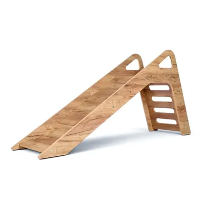 Produktbild von Kids Helper Kinderrutsche Eiche Indoor Rutsche Klettern Montessori Kindermöbel MDF