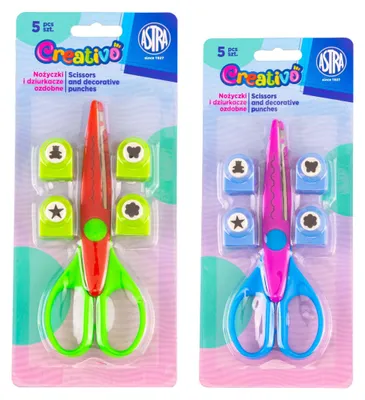 Immagine prodotto di Forbici e punzonatori decorativi, set da 5 pezzi, 2 Astra Creativo